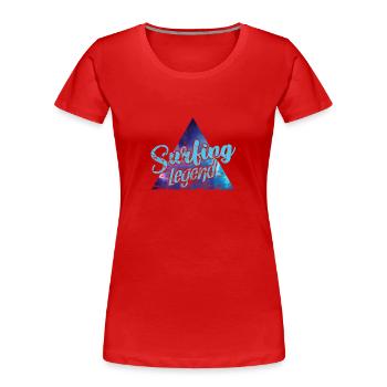 Surfing Legend Wellenreiten Wassersport - Frauen Premium Bio T-Shirt - Rot - Vorne - Mia (176cm)