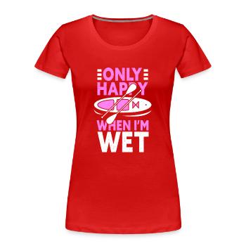 SUP Paddle Board Paddleboard - T-shirt bio Premium Femme - rouge - Devant - Mia (176cm)