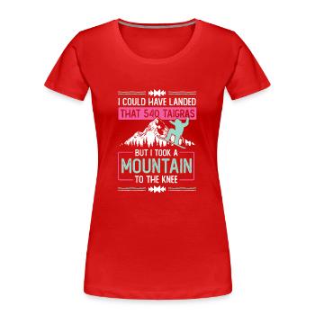 snowboarder snowboard - T-shirt bio Premium Femme - rouge - Devant - Mia (176cm)