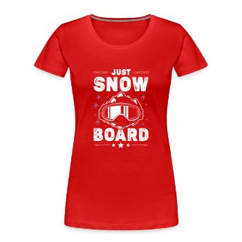 snowboarder snowboard - T-shirt bio Premium Femme - rouge - Devant - Mia (176cm)