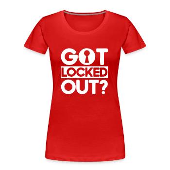 Serrurier Crochetage de serrure Serrurier Employé Serrurier - T-shirt bio Premium Femme - rouge - Devant - Mia (176cm)