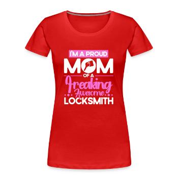 Locksmith Lock Picking Employee Locksmith - Women's Premium Organic T-Shirt - red - Front - Mia (176cm)