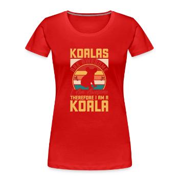 Koalas sind beeindruckend - Frauen Premium Bio T-Shirt - Rot - Vorne - Mia (176cm)