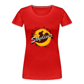 Skydiver since 2022 Geschenk Tandemsprung - Frauen Premium Bio T-Shirt - Rot - Vorne - Mia (176cm)