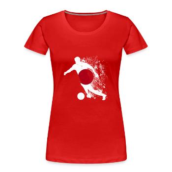 Nationalmannschaft Japan Fußball Weltmeister - Frauen Premium Bio T-Shirt - Rot - Vorne - Mia (176cm)