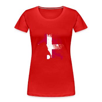 Nationalmannschaft Dänemark Fußball Weltmeister - Frauen Premium Bio T-Shirt - Rot - Vorne - Mia (176cm)
