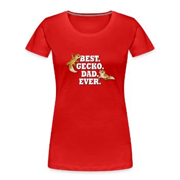 Leopardgecko - Frauen Premium Bio T-Shirt - Rot - Vorne - Mia (176cm)