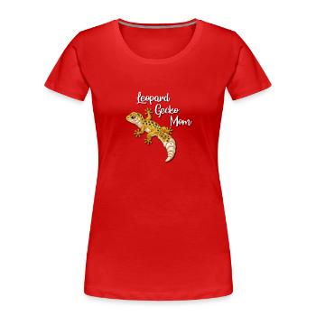 Leopardgecko - Frauen Premium Bio T-Shirt - Rot - Vorne - Mia (176cm)