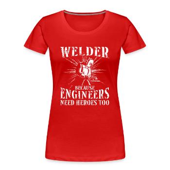 Welder Welding Vintage Welder - Women's Premium Organic T-Shirt - red - Front - Mia (176cm)
