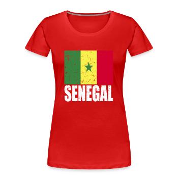 Senegal Fahne - Frauen Premium Bio T-Shirt - Rot - Vorne - Mia (176cm)