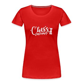 Jeu de société Chess Mama Chess Casse-tête - T-shirt bio Premium Femme - rouge - Devant - Mia (176cm)