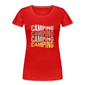 camp - Women's Premium Organic T-Shirt - red - Front - Mia (176cm)