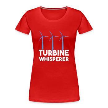 Wind turbine technician wind farm wind power - Women's Premium Organic T-Shirt - red - Front - Mia (176cm)
