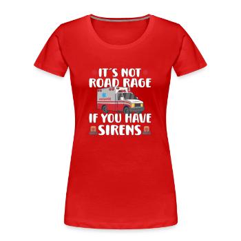 Sanitäter Erster Responder Krankenwagenfahrer - Frauen Premium Bio T-Shirt - Rot - Vorne - Mia (176cm)