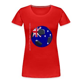 Football australien Football Drapeau australien - T-shirt bio Premium Femme - rouge - Devant - Mia (176cm)