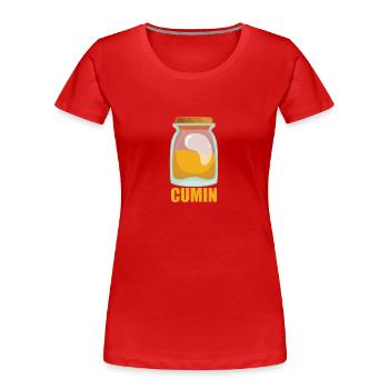 Cumin Spice Goût Cuisine - T-shirt bio Premium Femme - rouge - Devant - Mia (176cm)