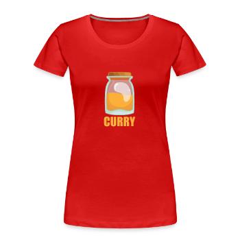 curry spice flavor food cooking - Women's Premium Organic T-Shirt - red - Front - Mia (176cm)
