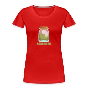 Cardamon Spice Goût Cuisine - T-shirt bio Premium Femme - rouge - Devant - Mia (176cm)