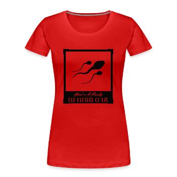 Altes Foto - Spermium - Frauen Premium Bio T-Shirt - Rot - Vorne - Mia (176cm)