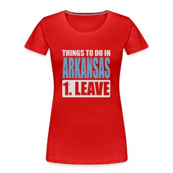 Arkansas Memes - Women's Premium Organic T-Shirt - red - Front - Mia (176cm)