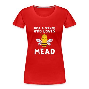 Huzzah Renaissance Festival Ren Faire Knight - Frauen Premium Bio T-Shirt - Rot - Vorne - Mia (176cm)
