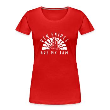 Huzzah Renaissance Festival Ren Faire Knight - Frauen Premium Bio T-Shirt - Rot - Vorne - Mia (176cm)