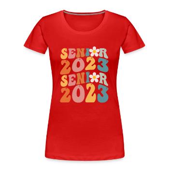 Senioren 2023 - Frauen Premium Bio T-Shirt - Rot - Vorne - Mia (176cm)