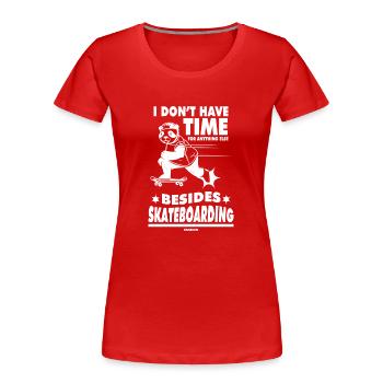 Panda Skateboard Sohn Tochter Geschenk - Frauen Premium Bio T-Shirt - Rot - Vorne - Mia (176cm)