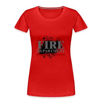 Fire brigade - Women's Premium Organic T-Shirt - red - Front - Mia (176cm)
