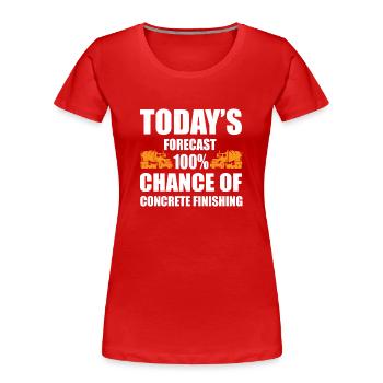 Drôle de polisseur de béton cadeau - T-shirt bio Premium Femme - rouge - Devant - Mia (176cm)