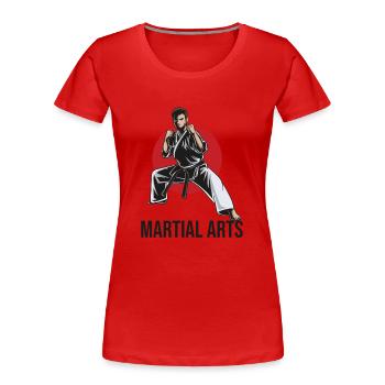 Mixed Martial Arts Kampfsport MMA Kämpfer Boxer - Frauen Premium Bio T-Shirt - Rot - Vorne - Mia (176cm)