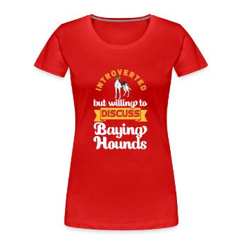 Arboriculture Walker Coonhound - T-shirt bio Premium Femme - rouge - Devant - Mia (176cm)
