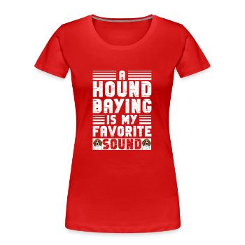 Arboriculture Walker Coonhound - T-shirt bio Premium Femme - rouge - Devant - Mia (176cm)