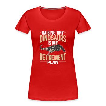 Tegu Eidechse Reptil Herpetologe - Frauen Premium Bio T-Shirt - Rot - Vorne - Mia (176cm)