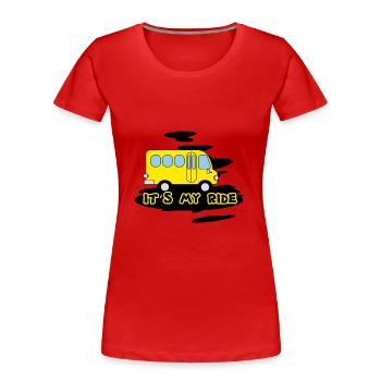 Busfahrer - Frauen Premium Bio T-Shirt - Rot - Vorne - Mia (176cm)