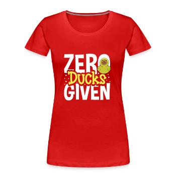 Canards en caoutchouc Canard Duck Lovers Salle de bain - T-shirt bio Premium Femme - rouge - Devant - Mia (176cm)