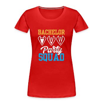 Bachelor Party Squad Bride Bachelor - Women's Premium Organic T-Shirt - red - Front - Mia (176cm)