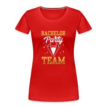 Bachelor Party Team Bride Bachelor - Women's Premium Organic T-Shirt - red - Front - Mia (176cm)