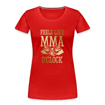 Mma Arts académiques mixtes - T-shirt bio Premium Femme - rouge - Devant - Mia (176cm)