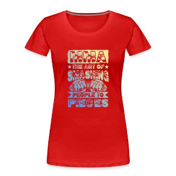 Mma Mixed matrial arts - Frauen Premium Bio T-Shirt - Rot - Vorne - Mia (176cm)