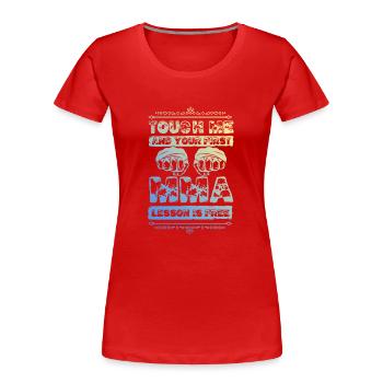 Mma Arts académiques mixtes - T-shirt bio Premium Femme - rouge - Devant - Mia (176cm)