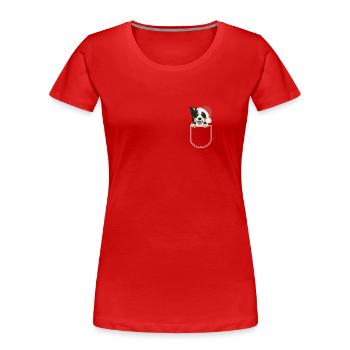 Border Collie Frohe Weihnachten - Frauen Premium Bio T-Shirt - Rot - Vorne - Mia (176cm)