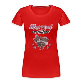Married Eachotter - Women's Premium Organic T-Shirt - red - Front - Mia (176cm)
