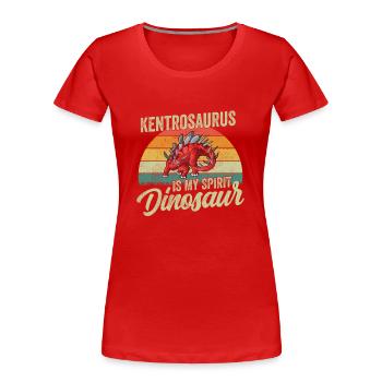 Kentrosaurus Dinosaur Children Dino Gift - Women's Premium Organic T-Shirt - red - Front - Mia (176cm)
