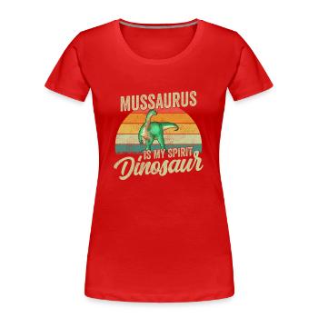 Mussaurus Dinosaur Children Dino Gift - Women's Premium Organic T-Shirt - red - Front - Mia (176cm)