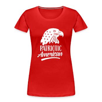 Patriotischer Amerikaner Patriot Patriotisch US - Frauen Premium Bio T-Shirt - Rot - Vorne - Mia (176cm)