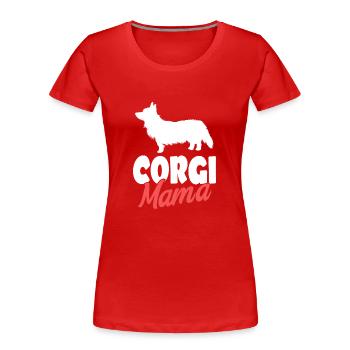 Corgi Gift Dogs - Women's Premium Organic T-Shirt - red - Front - Mia (176cm)