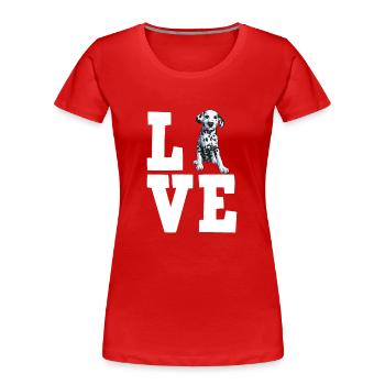 Dalmatian Dog Dog Dog Owner - Women's Premium Organic T-Shirt - red - Front - Mia (176cm)