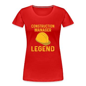 Légende du gestionnaire de site - T-shirt bio Premium Femme - rouge - Devant - Mia (176cm)