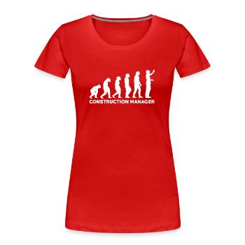 Évolution du gestionnaire de site - T-shirt bio Premium Femme - rouge - Devant - Mia (176cm)